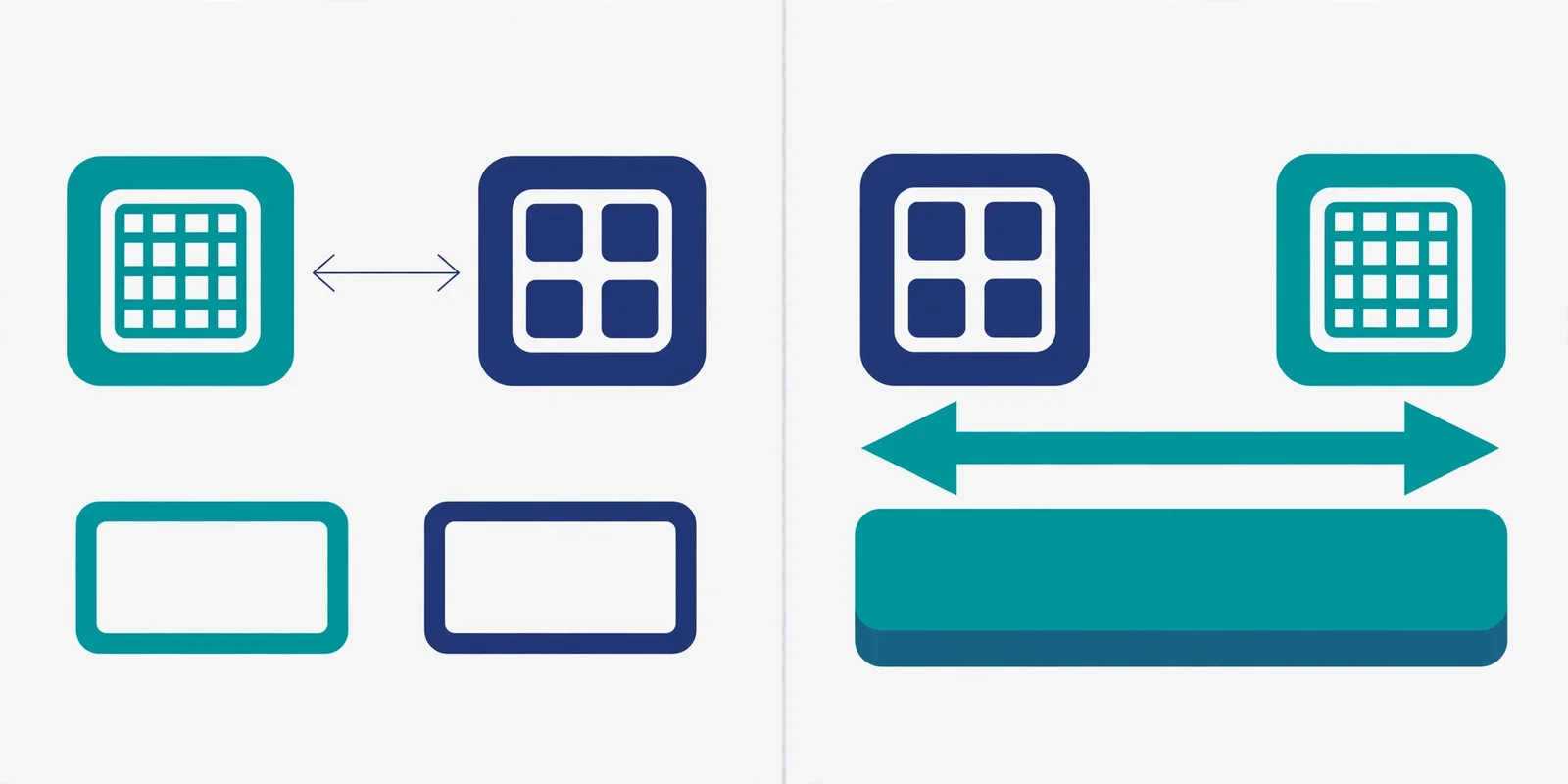 Diagram comparing separate CPU and GPU memory pools on the left with a unified shared memory pool on the right